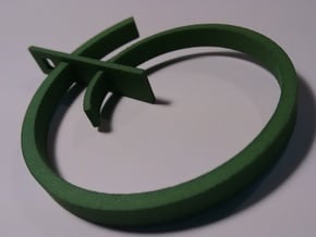 Spiral pendant in Green Processed Versatile Plastic