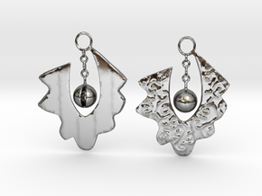 Lace Earrings By Inna in Fine Detail Polished Silver