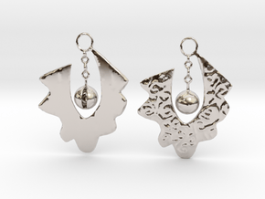 Lace Earrings By Inna in Rhodium Plated Brass