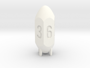 Missile Dice in White Processed Versatile Plastic: d6