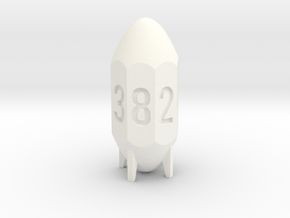 Missile Dice in White Processed Versatile Plastic: d8