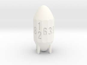 Missile Dice in White Processed Versatile Plastic: d12