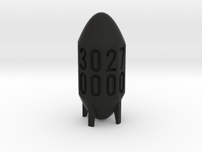 Missile Dice in Black Natural Versatile Plastic: d00