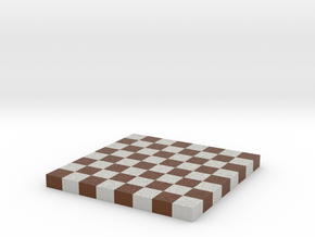 Chess Board 1/12 Scale No Frame in Full Color Sandstone