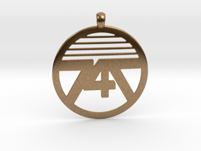 747 Necklace in Natural Brass