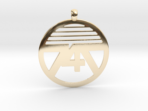 747 Necklace in 14k Gold Plated Brass