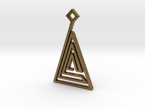 Triangle Pendant in Natural Bronze