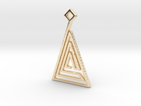 Triangle Pendant in 14k Gold Plated Brass