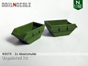 2x Absetzmulde (N 1:160) in Tan Fine Detail Plastic
