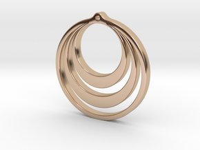 Earring Classic Model A in 14k Rose Gold Plated Brass