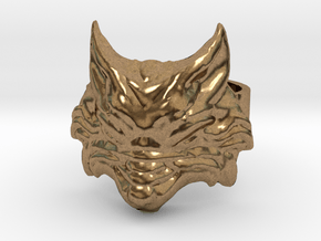 Fenrir - Norse Wolf Ring - Size 10 in Natural Brass