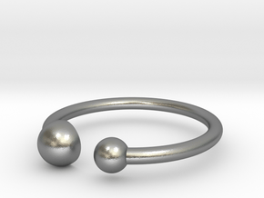 Double Dot ring size 5 in Natural Silver