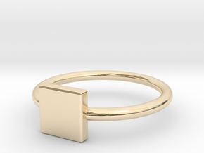 Square Ring Size 5 in 14K Yellow Gold