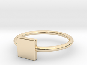 Square Ring Size 6 in 14K Yellow Gold