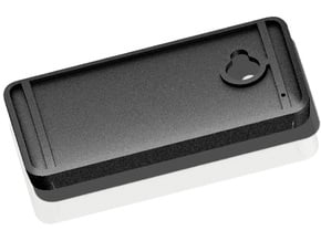 HTC One picture frame case in Black Natural Versatile Plastic