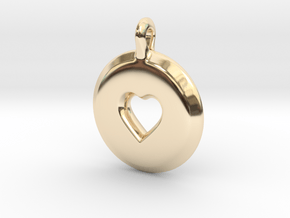 heart pendant in 14k Gold Plated Brass