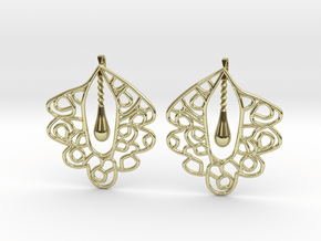Granada Earrings (Plane Shape). in 18k Gold