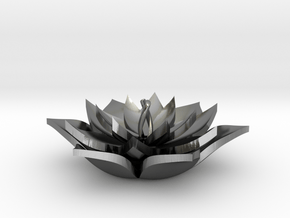 Full Lotus in Polished Silver
