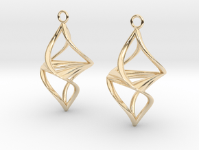 Twister earrings in 14k Gold Plated Brass