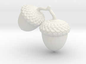 Acorns in White Natural Versatile Plastic