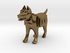 Adventuring Pack-Dog in Polished Bronze