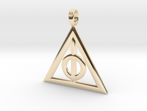Harry Potter Deathly Hallows Pendant in 14K Yellow Gold