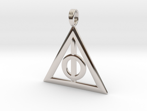 Harry Potter Deathly Hallows Pendant in Platinum