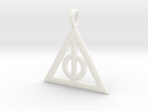 Harry Potter Deathly Hallows Pendant in White Processed Versatile Plastic