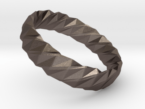 Twistium - Bracelet P=160mm h15 Alpha in Polished Bronzed Silver Steel