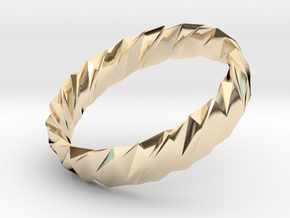 Twistium - Bracelet P=170mm h15 Alpha in 14K Yellow Gold