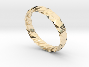 Twistium - Bracelet P=190mm h15 Alpha in 14k Gold Plated Brass