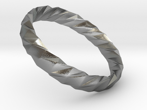 Twistium - Bracelet P=210mm h15 Alpha in Natural Silver