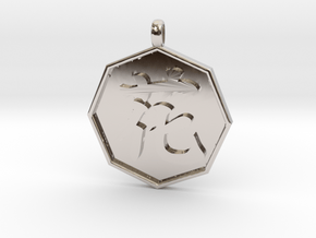 Hana(flower) pendant in Rhodium Plated Brass