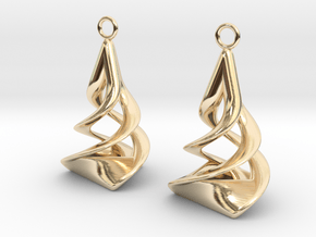 Twist earrings in 14k Gold Plated Brass