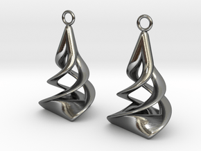 Twist earrings in Polished Silver