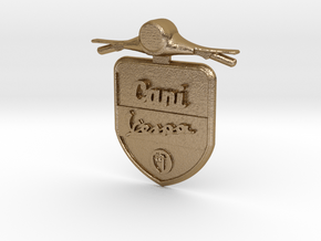 Emblem 3D Canivespa 5,5 cm in Polished Gold Steel