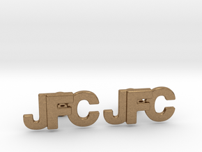 Monogram Cufflinks JFC in Natural Brass