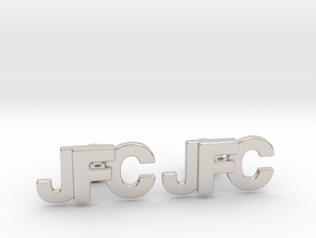 Monogram Cufflinks JFC in Platinum
