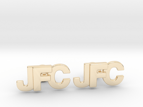 Monogram Cufflinks JFC in 14k Gold Plated Brass