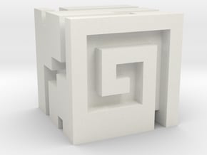 Nuva Cube in White Natural Versatile Plastic