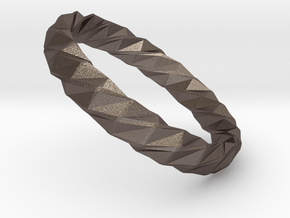 Twistium - Bracelet P=220mm h15 Alpha in Polished Bronzed Silver Steel