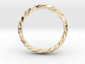 Twistium - Bracelet P=230mm h15 Alpha in 14k Gold Plated Brass