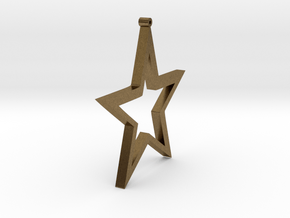 Star Earring in Natural Bronze