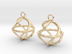 Twist ball earrings in 14k Gold Plated Brass