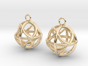Ball earrings in 14k Gold Plated Brass