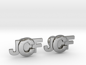 Monogram Cufflinks JFC in Polished Silver