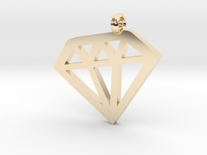 Diamond necklace charm in 14K Yellow Gold