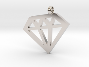 Diamond necklace charm in Platinum