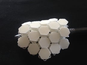 Hex_ conection_prototype.  in White Natural Versatile Plastic