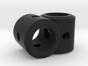 CLUNK Right Angle Dowel Joint in Black Natural Versatile Plastic